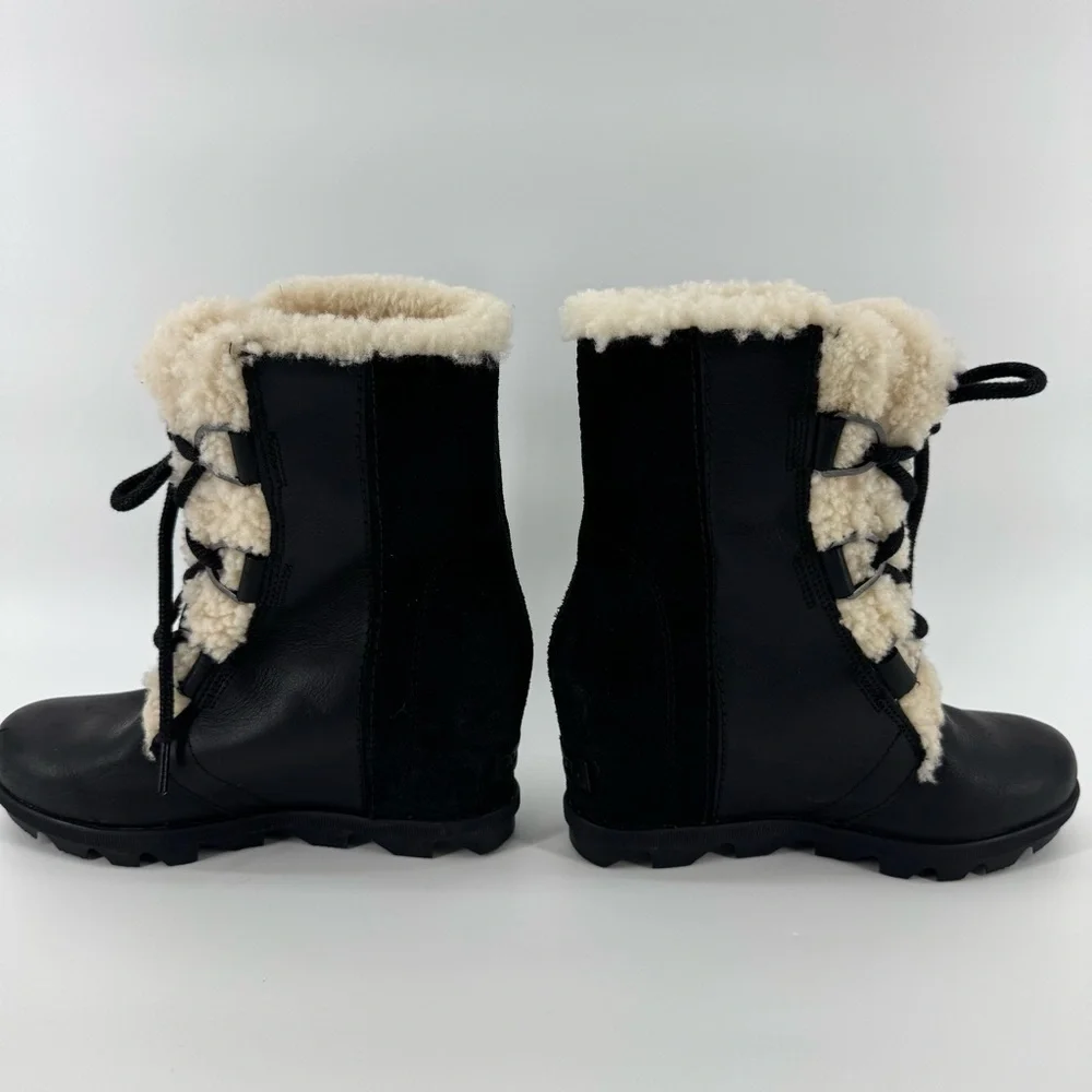 Women's Joan of Arctic Wedge II Waterproof Shearling Hidden Wedge Boots Sz 7